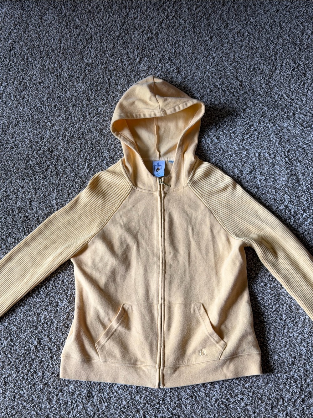 Guy Harvey Pale Yellow Hooded Zip Jacket